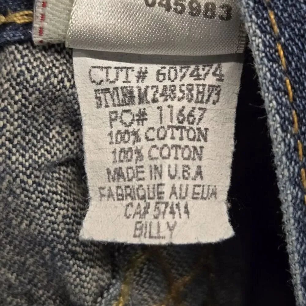True Religion Jeans Mens Straight Leg Size 40x27 Flap Pockets Billy USA‎